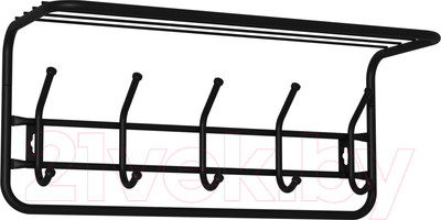 Вешалка для одежды ЗМИ 60 ВСП 6 (черный)