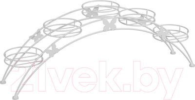 Стойка для цветов ЗМИ Арка 5 ПДЦ 414 (белый)