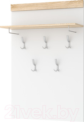 Вешалка для одежды Памир Соната ВШС-800 (дуб сонома/белый глянец)
