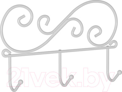 Вешалка для одежды ЗМИ Кружева 3 / ВН 275 (белый)