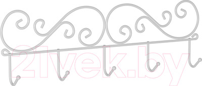 Вешалка для одежды ЗМИ Кружева 5 / ВН 276 (белый)