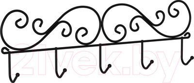 Вешалка для одежды ЗМИ Кружева 5 / ВН 276 (черный)
