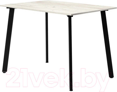 Обеденный стол Millwood Шанхай Л18 100x70 (дуб белый Craft/металл черный)