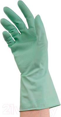 Перчатки хозяйственные Чистюля Легкие прочные с хлопковым напылением (M)