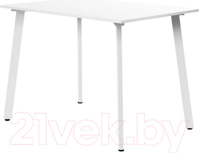 Обеденный стол Millwood Шанхай Л18 100x70 (белый/металл белый)