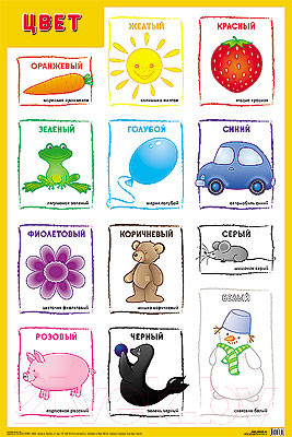 Развивающий плакат Мозаика-Синтез Цвет / МС11708