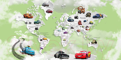 Фотообои листовые Citydecor Superhero Молния МакКвин 3 (300x150)