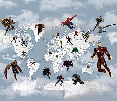 Фотообои листовые Citydecor Superhero 2 (300x260)