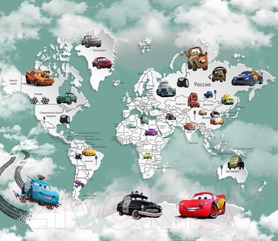 Фотообои листовые Citydecor Superhero Молния МакКвин 1 (300x260)