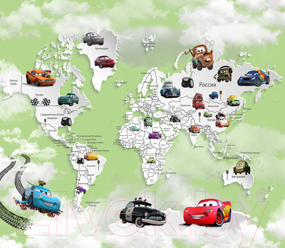 Фотообои листовые Citydecor Superhero Молния МакКвин 3 (300x260)