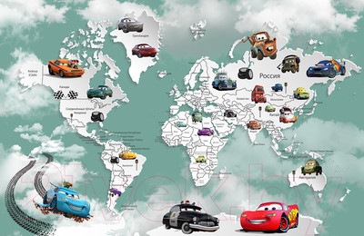 Фотообои листовые Citydecor Superhero Молния МакКвин 1 (400x260)