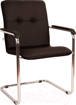 Стул офисный Белс Румба Chrome V / 450390/V3 (кожзам темно-коричневый)