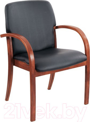 Стул офисный Белс Jack Arm V / 450662-35/V4 (кожзам черный/темный орех)