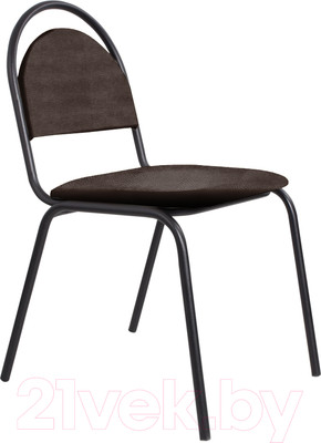 Стул офисный Белс Ретро V / 450430/V3 (кожзам темно-коричневый/черный)