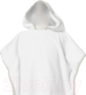 Полотенце с капюшоном Lilia Пончо детское 113x83 / Плп-113 (белый)