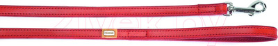 Поводок Camon DA096/E (кожаный красный с синтетической подкладкой)