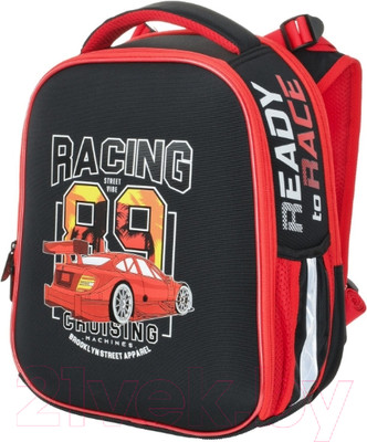 Школьный рюкзак Schoolformat Ergonomic 2А4М Race And Drift РЮКЖК2А4М-РНД (черный)