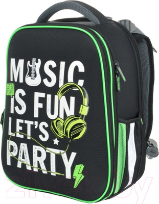 Школьный рюкзак Schoolformat Ergonomic 3А4 Music РЮКЖК3А4-МЗИ (черный)