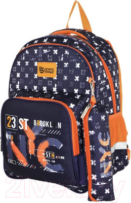 Школьный рюкзак Schoolformat Soft 2 + Graffiti РЮКМ2П-ГРА (черный)