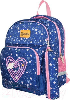 Школьный рюкзак Schoolformat Soft 2 + Heatrs And Stars РЮКМ2П-ХНС (синий)