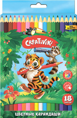 Набор цветных карандашей Creativiki КЦ18КР (18цв)