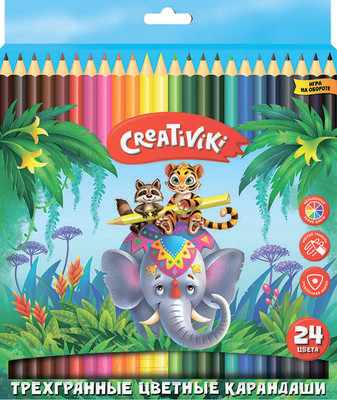 Набор цветных карандашей Creativiki КЦТ24КР (24цв)