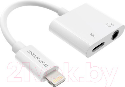 Адаптер Borofone BV12 Lightning - Lightning (белый)