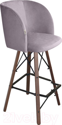 Стул барный Sheffilton SHT-ST33/S80 (сиреневая орхидея/темный орех/черный)