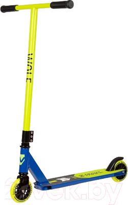 Самокат трюковый Novatrack WOLF'20 PU 110P.WOLF.BBL22 (черный/синий)