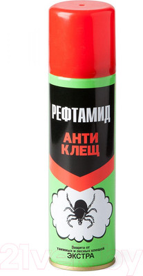 Аэрозоль от насекомых Рефтамид Экстра Антиклещ 5-03.08.005.01 (145мл)