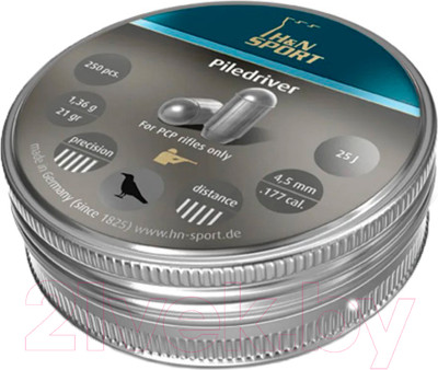 Пульки для пневматики H&N Piledriver 4.46мм (250шт)