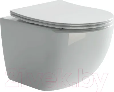 Унитаз подвесной Ceramica Nova Rimless CN3009 (с крепежом и сиденьем)