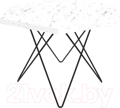 Журнальный столик Sheffilton SHT-TU37/ТТ20 60 ЛДСП (черный муар/мрамор каррара белый)