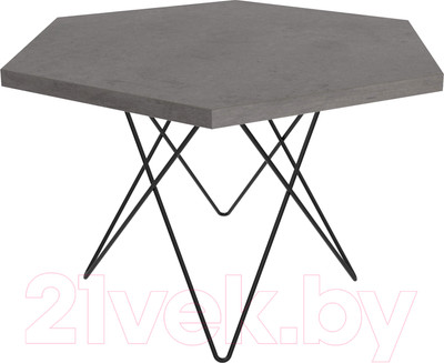 Журнальный столик Sheffilton SHT-TU37/ТТ20 70 ЛДСП (черный муар/бетон чикаго темно-серый)