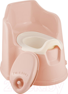 Детский горшок Lalababy Protect Me с крышкой (розовый пастельный)