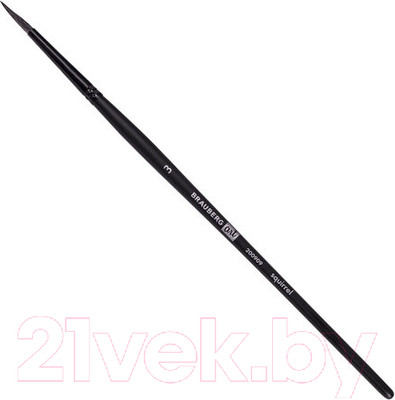 Кисть для рисования Brauberg Classic Белка 3 / 200909 (круглая, короткая ручка)