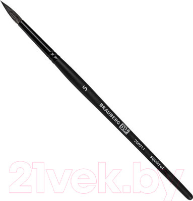 Кисть для рисования Brauberg Art Classic Белка 5 / 200911 (круглая, короткая ручка)