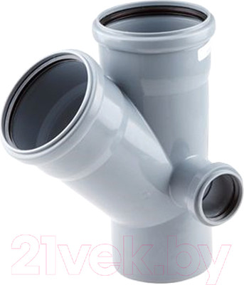 Крестовина внутренней канализации РосТурПласт 110/110х45/50 / 36538