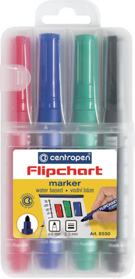 Набор маркеров Centropen Flipchart 8550/04 (4шт)