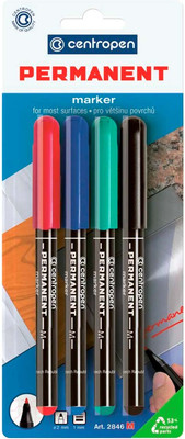 Набор маркеров Centropen Permanent / 2846/4