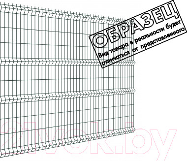 3D панель заборная Белзабор Light RAL 8017 GL 1730x2500мм