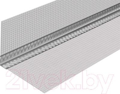 Уголок штукатурный Profigips Перфорированный алюминиевый с сеткой 19x19x3000