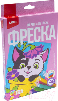Набор для творчества Lori Фреска. Картина из песка Веселый котенок / Пз/ф-018