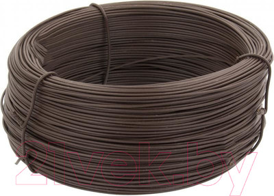 Проволока вязальная Белзабор Cтальная в ПВХ D 2.4мм (бухта 50м, коричневая)