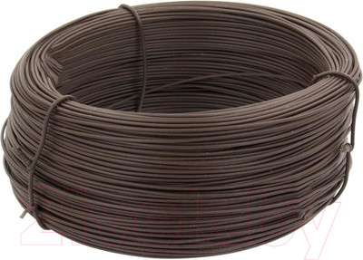 Проволока вязальная Белзабор Cтальная в ПВХ D 2.4мм (бухта 100м, коричневая)
