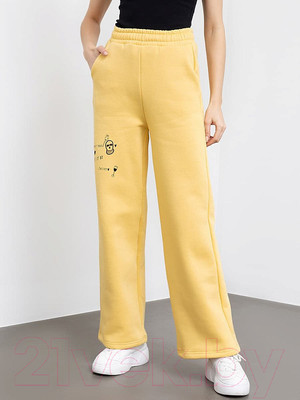 Штаны Mark Formelle 182409 (р.164/170-98, светлая горчица/печать)