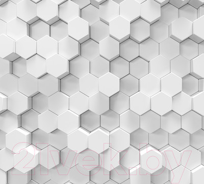 Фотообои листовые Vimala 3D Соты белые (270x300)