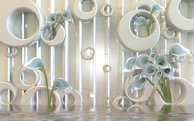Фотообои листовые Vimala 3D Каллы (270x400)