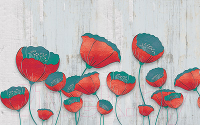 Фотообои листовые Vimala 3D Маки (270x400)