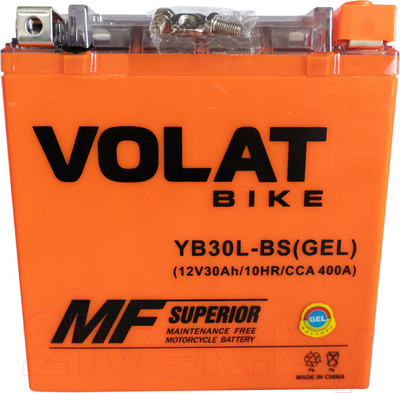 Мотоаккумулятор VOLAT YB30L-BS GEL R+ (30 А/ч)